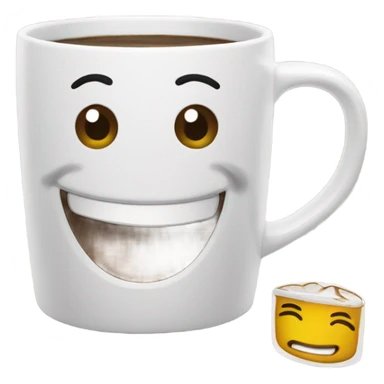 Happy large coffee mug sticker