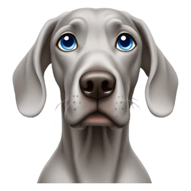 Weimaraner with blue eyes sticker