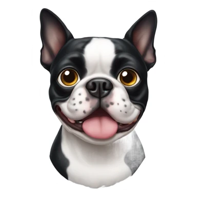 One eyed Boston terrier sticker