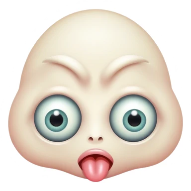 Eyeballs with tongues as pupils  sticker