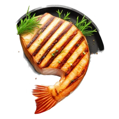 grilled fish steak sticker