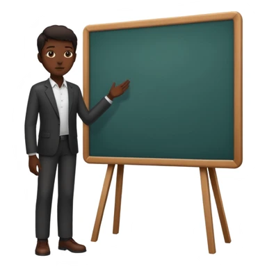 person silhouette standing next to a project board sticker