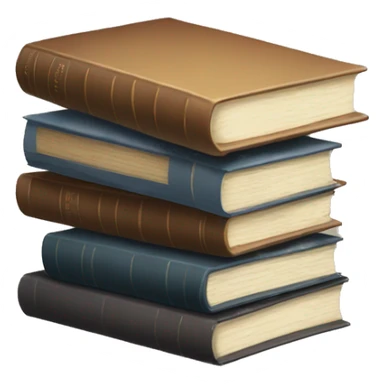 neutral stack of books sticker