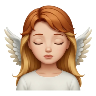 Sleepy angel with auburn hair the blonde balayage sticker