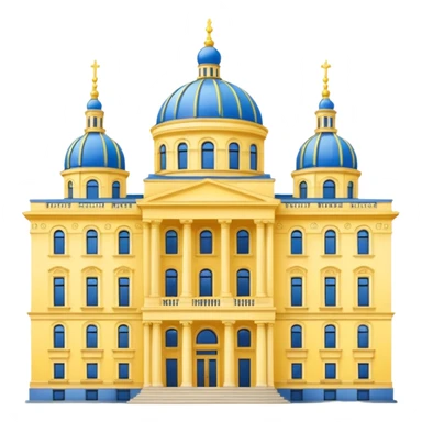 make the png emoji of Ukraine president's office building sticker