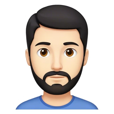 dad with short black hair and short beard sticker