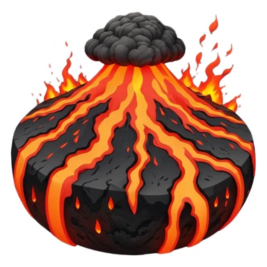 planet, surface covered in lava and volcano sticker