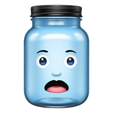 blue manic panic jar with black lid sticker