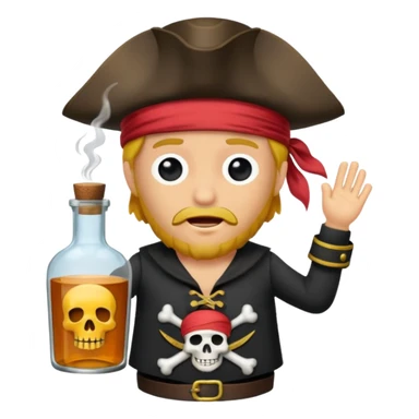 Erstelle mir einen Pirat in einer Flasche ein Lied singt sticker