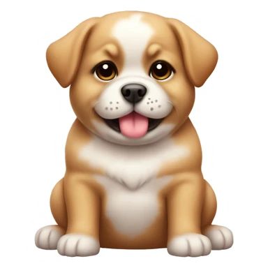 Cute chubby puppy dogs in a cherry  sticker