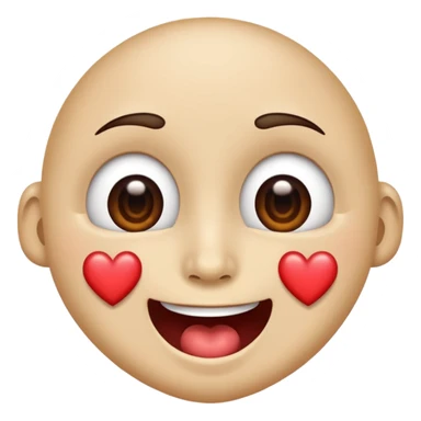 Heart eyes with drool  sticker