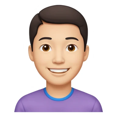 create another asain man, who is a little bit more cheerful  sticker