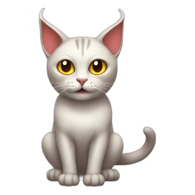 cat with demon horns sticker