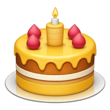 emoji eating cake an blushing sticker