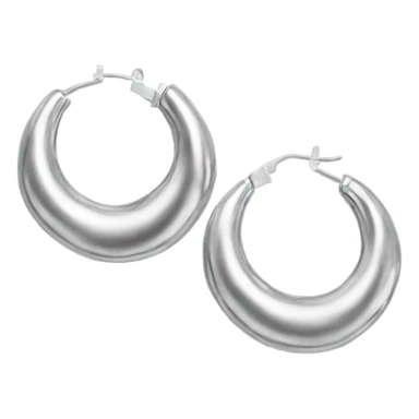 silver chunky hoop earrings sticker
