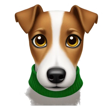 Jack russel terrier in Christmas sweater  sticker