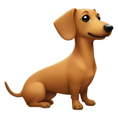 Dachshund inu enjoying nature sticker