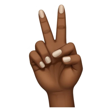 middle finger emoji, dark skin tone, transparent background sticker