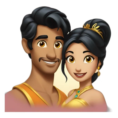 Aladdin and Jasmine sticker