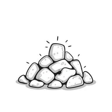 hand-drawn pile of sugar crystals sticker