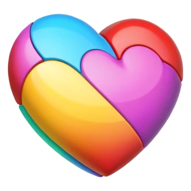 Cœur multicolore  sticker