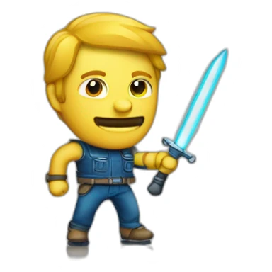 Jean Paul 2 avec un sabre laser sticker