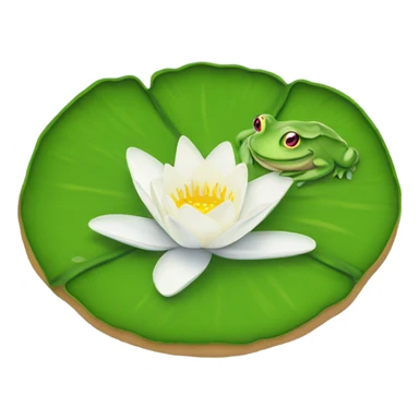 Lily pad with frog sticker