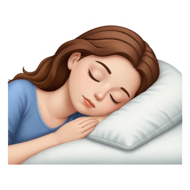 White girl Brown hair sleeping  sticker