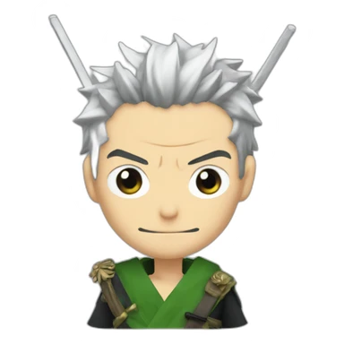 zoro from one piece with katana sticker