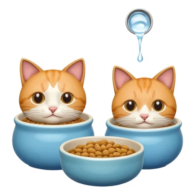 Cat's Food and Water sticker
