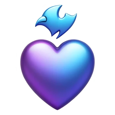 Corazon Morado y azul  sticker