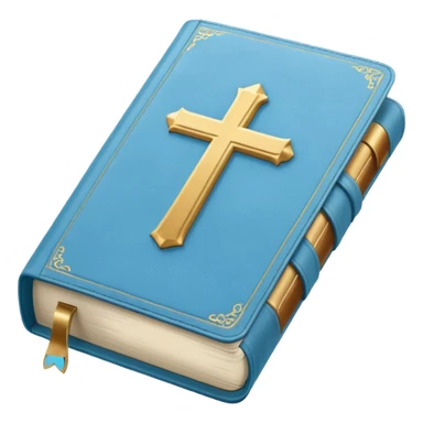 a pastel baby blue bible sticker