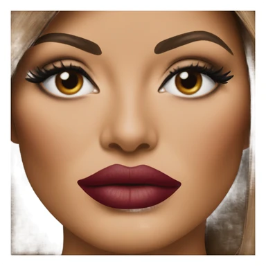 Melania Trump lips and eyes look sticker