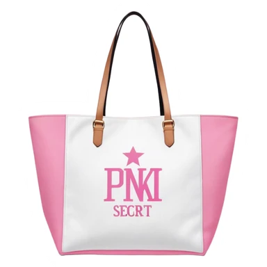 Victoria's Secret pink tote bag with logo sticker
