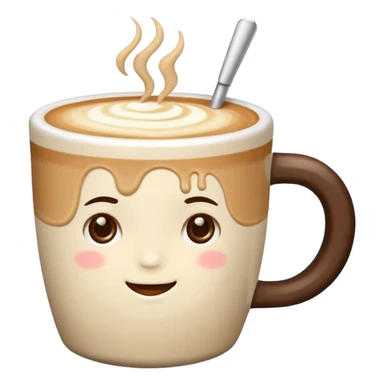 creamy color coffe Latte  sticker