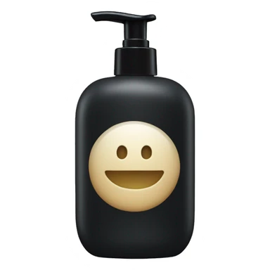 Black bottle soap sticker