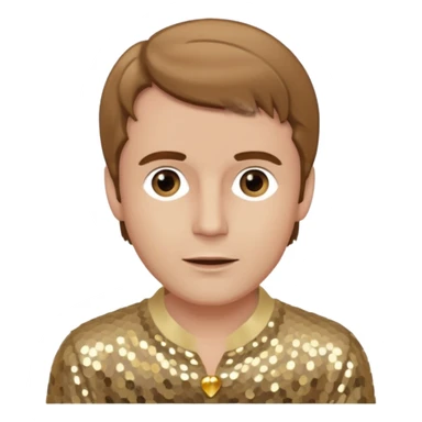 Jeremy Slate, Actor (1926-2006) with light brown hair, beige sequin outfit sticker