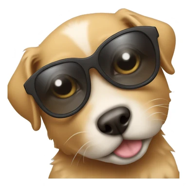 Puppies wearing sunglasses sticker