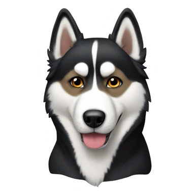 Husky brown black sticker
