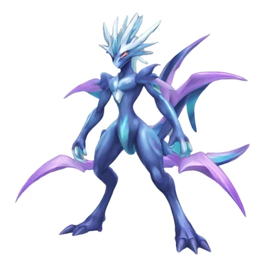  cool edgy shiny colorful godly ethereal Suicune-Dialga-Fakemon full body sticker
