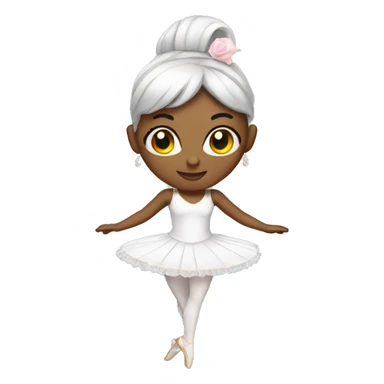 Ballerina white costume sticker