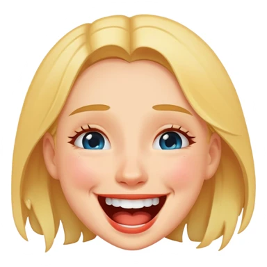 Girl laughing with tears sticker