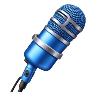 Create a vibrant and dramatic emoji that represents pop stage performance, focusing on the equipment and stage atmosphere. The design should feature a close-up of a professional stage microphone, shining brightly with sparkling details. In the background, show a part of the stage with dramatic stage lighting, illuminated with colorful spotlights and a festive firework-like salute or confetti to convey the energetic atmosphere of a live performance. Use neon colors like electric blue, pink, and silver to highlight the glamour and excitement of the stage. The background should be transparent. sticker