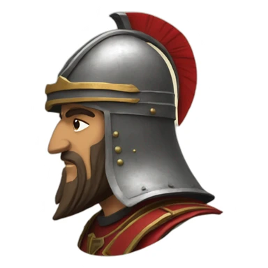 Skanderbeg with his helmet sticker