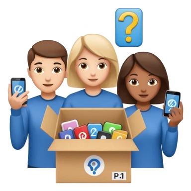 Students handing over their phones to a box  A box with a “Handy here” sign  “Recharge” symbol for the brain/education sticker