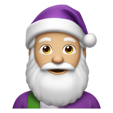 Purple Caucasian Santa Claus sticker