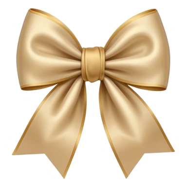 Beige bow enoji sticker