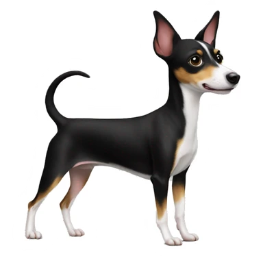 Rat terrier black sticker