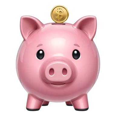 Transparent piggy bank sticker