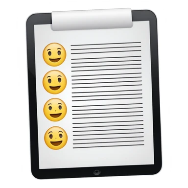 document with text lines emoji, simple sticker